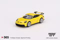Mini GT 1/64 - Porsche 911 GT3 racing yellow Mgt168 - 1 - Thumbnail