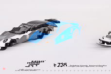 Mini GT 1/64 - Porsche 911 Turbo S Safety Car 2023 blauw Mgt204