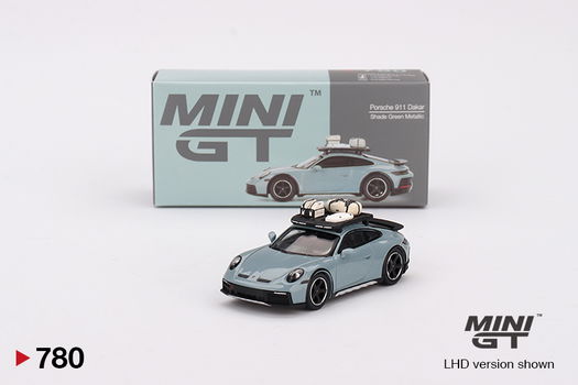 Mini GT 1/64 - Porsche 911 Dakar Shade Green Metallic Mgt214 - 3