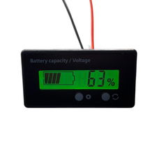 Accu / battery indicator voor 12V - 48V AGM, Lion, LiFePO4 accu's