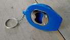 Sleutelhanger - blauwe bouwhelm met flesopener - nieuw - 2 - Thumbnail