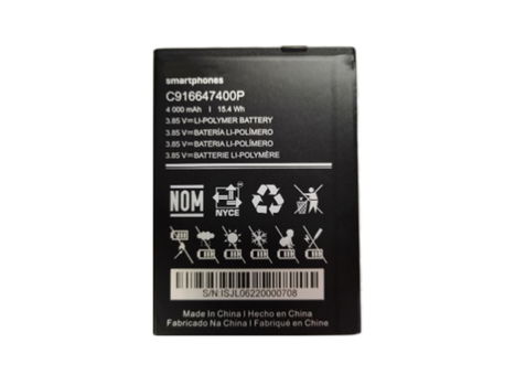Hoogwaardige vervangbare batterij BLU C916647400P 4000mAh/15.4Wh 3.85V - 0