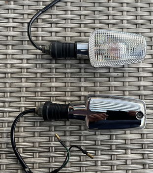 2 Knipperlichten chroom/transparant, universeel, E-keurmerk, geschikt voor motokeuring - 2