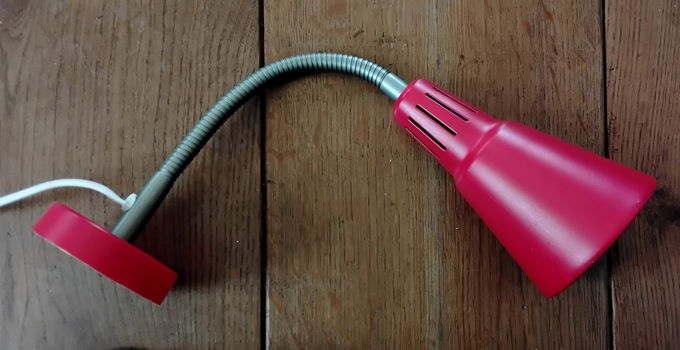Vintage wandlamp Ikea Kvart typ V0401 - rood - rode - 2
