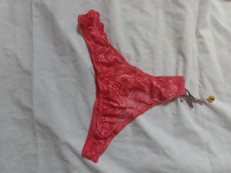 Roze dames string maatje S - 1