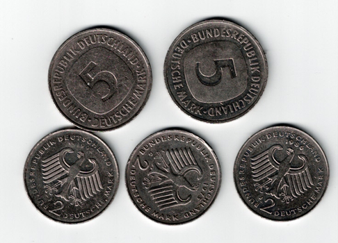 (1004) 5 munten marken Duitsland - 1