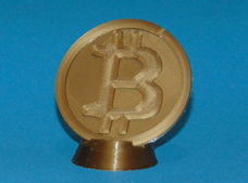 Bitcoin met standaard - 3D-print