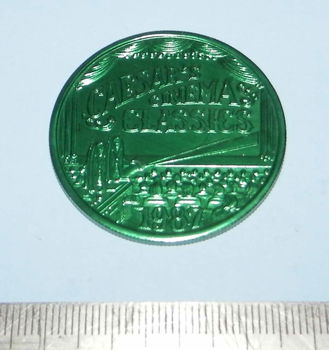 Mardi Gras dubloen Krewe of Caesar 1987 - groen - 0