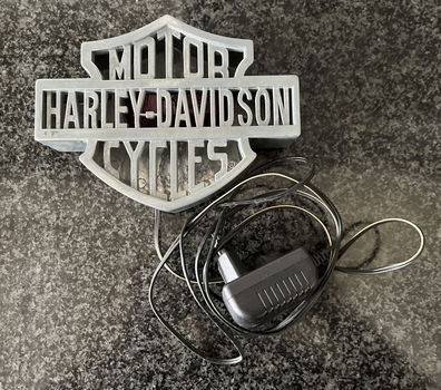 Harley logo decoratief met lampje van aluminium, corp: 2010 - 2