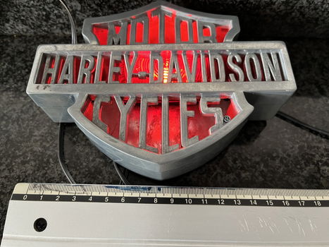 Harley logo decoratief met lampje van aluminium, corp: 2010 - 4