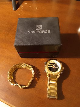 Naviforce heren pols horloge compleet met toebehoren - 4