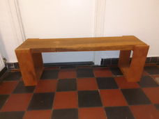 Robuuste landelijke houten eiken bank