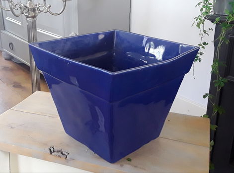 Grote bloempot - kobaltblauw - kobalt blauw (kleine mankementen) - 2