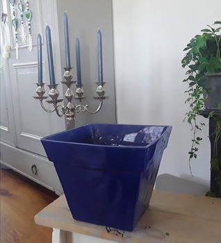 Grote bloempot - kobaltblauw - kobalt blauw (kleine mankementen) - 3