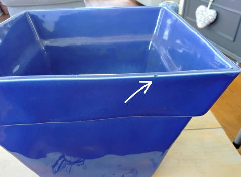 Grote bloempot - kobaltblauw - kobalt blauw (kleine mankementen) - 6