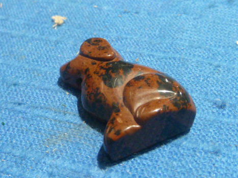 Hanger hond van mahonie obsidiaan - 2