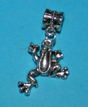 Kikker bangle, Pandora stijl, Tibet zilver, model B - 0