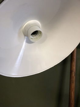 Prachtig Wit Emaille Hanglampje (NOS) Gebruiksklaar !! - 3