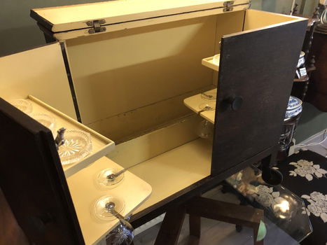 Uniek Retro/Vintage Likeur Bar/Kast geheel origineel - 6
