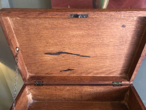 Prachtige mid-size eiken houten kistje. - 7