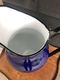 Grote Blauw Emaille Water of Bloemen Kan. - 5 - Thumbnail