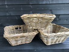 Restpartij Laatste 3Dik Rieten Brocante Grote (brood) Manden