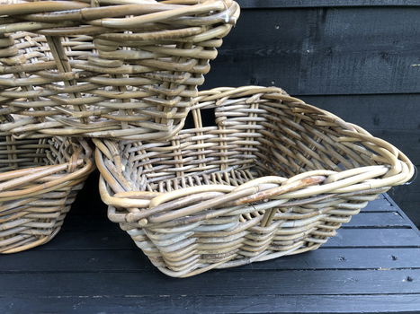 Restpartij Laatste 3Dik Rieten Brocante Grote (brood) Manden - 2