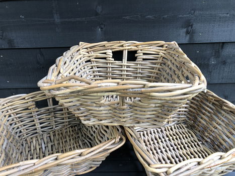 Restpartij Laatste 3Dik Rieten Brocante Grote (brood) Manden - 3