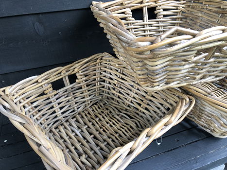 Restpartij Laatste 3Dik Rieten Brocante Grote (brood) Manden - 4