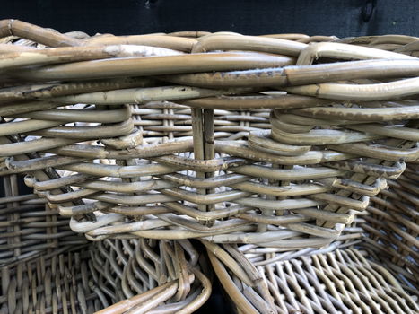 Restpartij Laatste 3Dik Rieten Brocante Grote (brood) Manden - 7