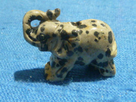 Hanger olifant van dalmatier jaspis - 0