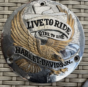Harley live to ride, ride to live shovel & EVO inspectiecovers, point covers & tank doors cover. - 2