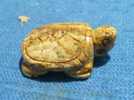 Hanger schildpad van landschap jaspis - 1