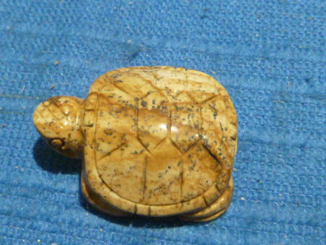 Hanger schildpad van landschap jaspis - 2