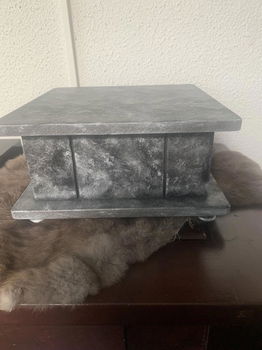 Urnenkistje van hout voor hond 25x25x13 cm hoog - 5