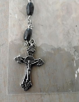 Rozenkrans ketting - rozenkransketting - kruis - Jezus - nikkelvrij (nieuw) - 2