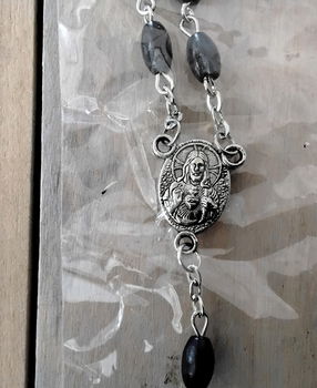 Rozenkrans ketting - rozenkransketting - kruis - Jezus - nikkelvrij (nieuw) - 3