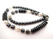 Mooi collier, hematiet met parels - 0 - Thumbnail