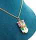 Cloisonnee uiltje aan ketting - 2 - Thumbnail