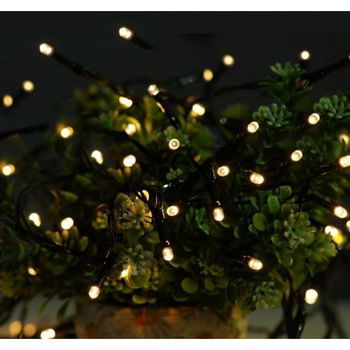 Kerst tuin Solar LED lichtsnoer 200 lampjes met USB - 1