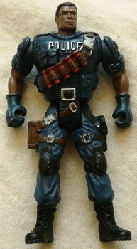 Action Figure, Captain Faulkner, Police Force, Deluxe Action Figure Play Set, Chap Mei, 2000s.(1) - 1