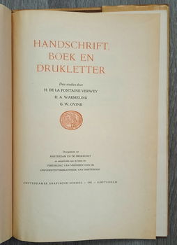 Handschrift Boek en Drukletter Overdruk lettergietersbedrijf - 0