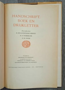 Handschrift Boek en Drukletter Overdruk lettergietersbedrijf