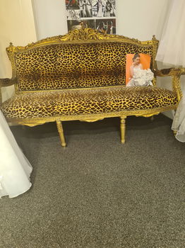 Barok bank kleur goud - 0