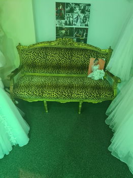 Barok bank kleur goud - 2