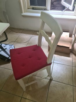 Witte eettafel uitshuifbaar met 6 stoelen - 2
