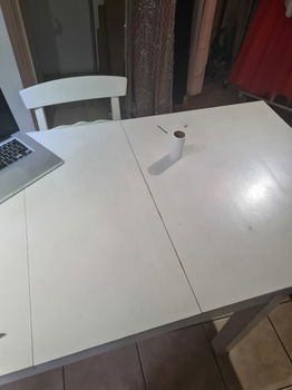 Witte eettafel uitshuifbaar met 6 stoelen - 3