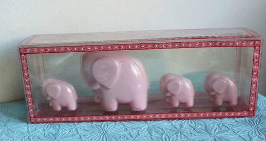4 olifanten zeepjes in kadodoos - 0