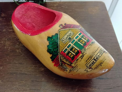 Vintage beschilderd houten klompje - Bols jenever - Lucas Bols - 1575 - 3