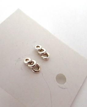 Schattige kleine oorbelletjes, zilver - 0
